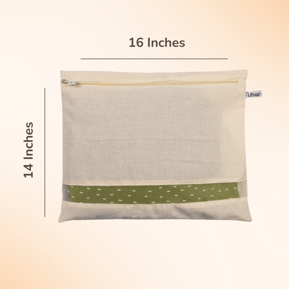 Nihar Cotton Saree Cover with Zip, Pocket & Window
