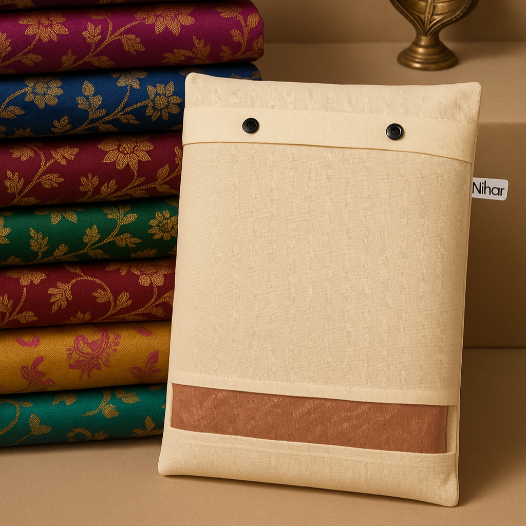 Nihar Cotton Saree Cover with Window (Without Zip)