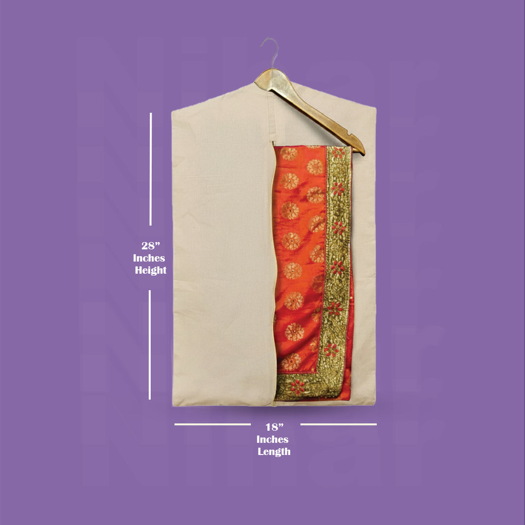 Hanging Saree Cover Combo | Set of 6 | 3 large 28x18 inch | 3 extra-large 30x18 inch