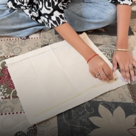 Cotton Saree Storage Bag – Set of 24 | 16×14 Inches | Zip Closure | Transparent Window | Beige